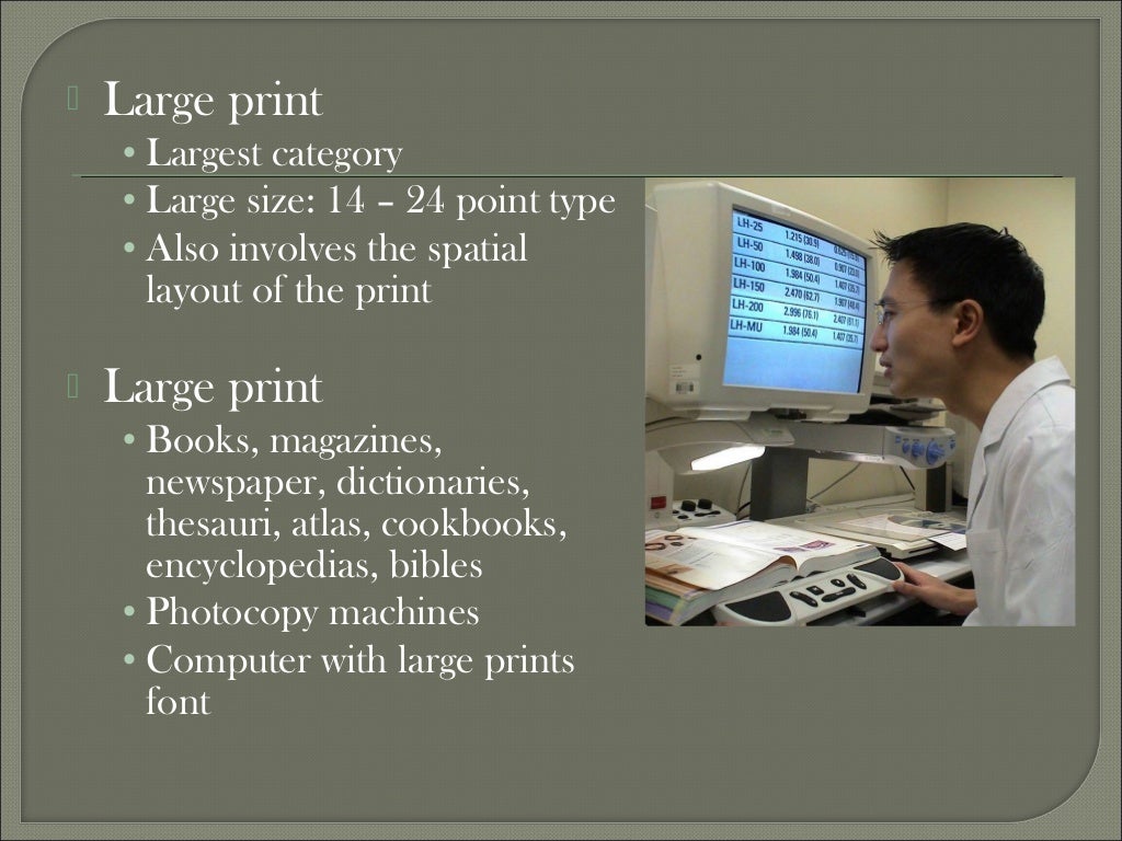 Non optical devices in low vision