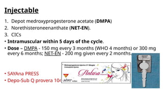 Dmpa Injectable Non oral Hormonal Contraceptive 108.pptx