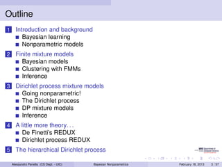 Bayesian Nonparametrics: Models Based on the Dirichlet Process | PDF