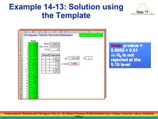 Nonparametric methods and chi square tests (1) | PPTX