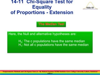 Nonparametric methods and chi square tests (1) | PPTX
