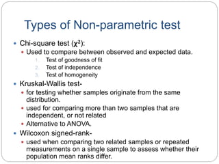 Non parametric presentation | PPTX