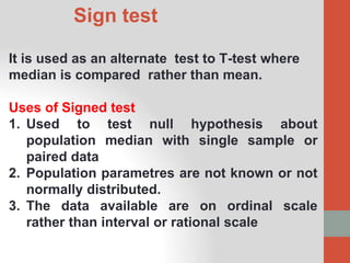 Non parametric test | PPTX