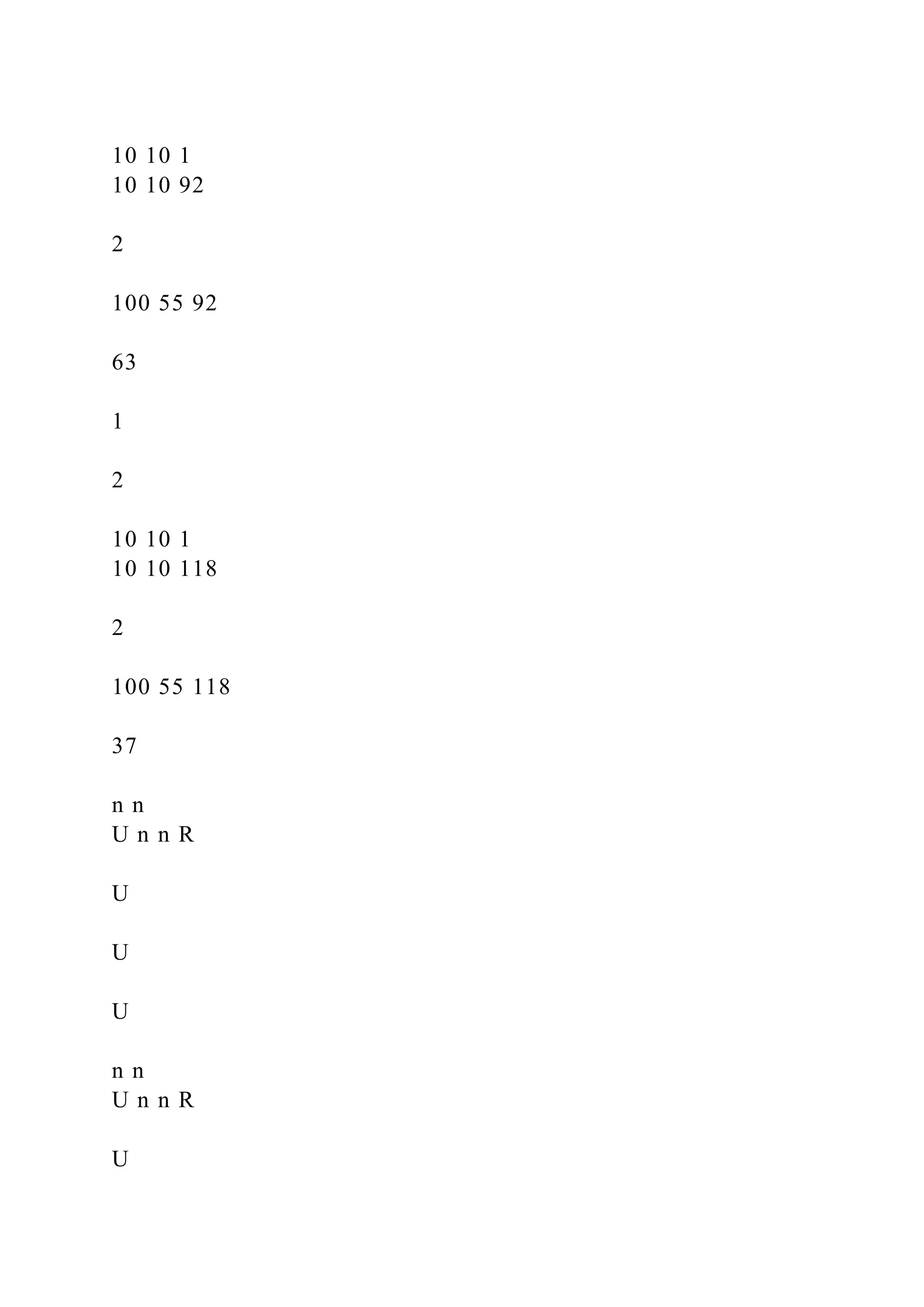 10 10 1
10 10 92
2
100 55 92
63
1
2
10 10 1
10 10 118
2
100 55 118
37
n n
U n n R
U
U
U
n n
U n n R
U
 