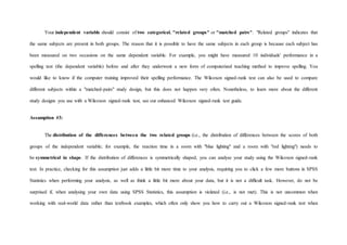 Nonparametric tests assignment