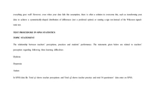 Nonparametric tests assignment