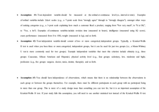 Nonparametric tests assignment