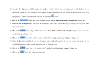 Nonparametric tests assignment