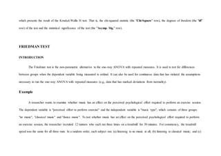 Nonparametric tests assignment