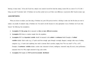 Nonparametric tests assignment