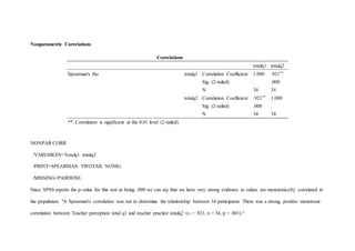Nonparametric tests assignment
