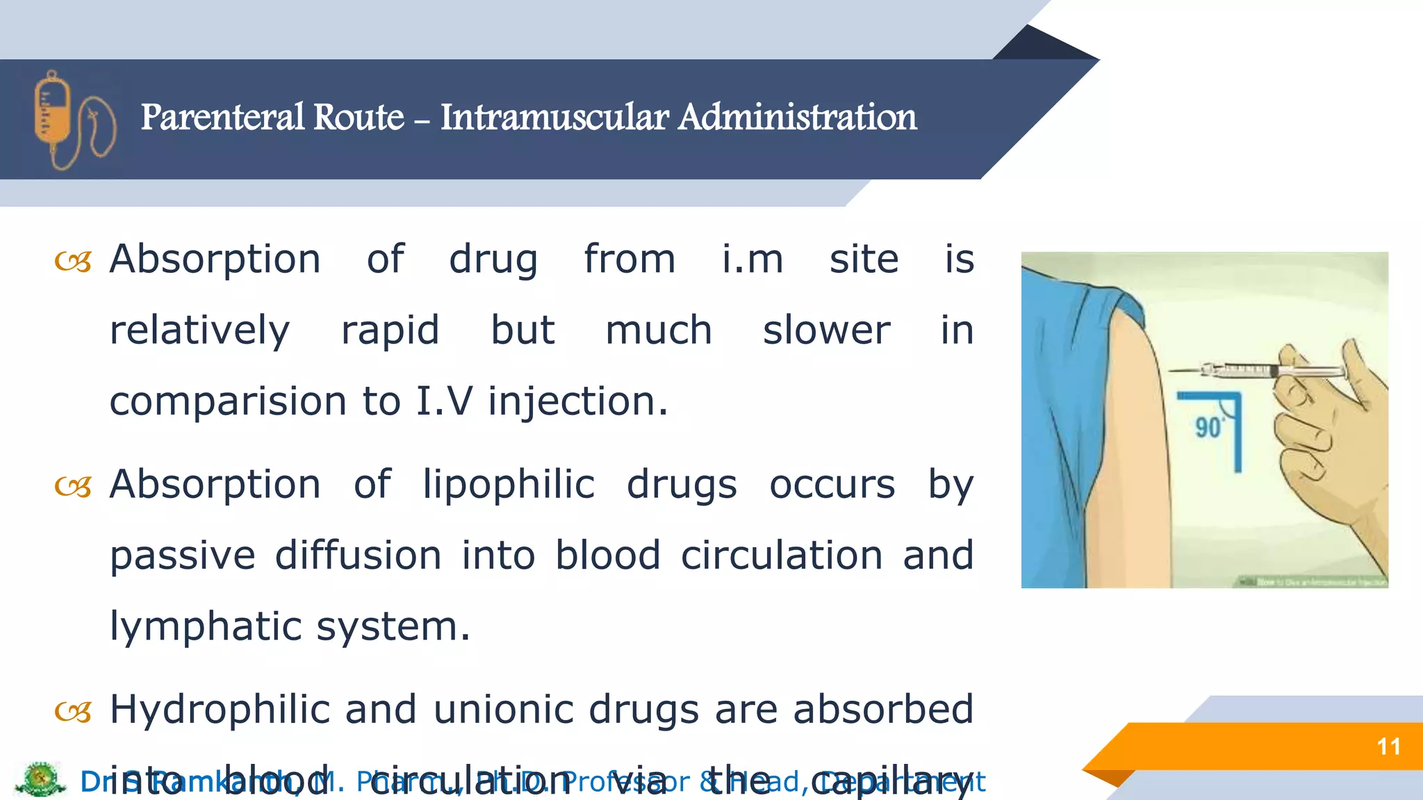 ABSORPTION OF DRUGS - NON PER ORAL - EXTRA VASCULAR ROUTES | PPTX