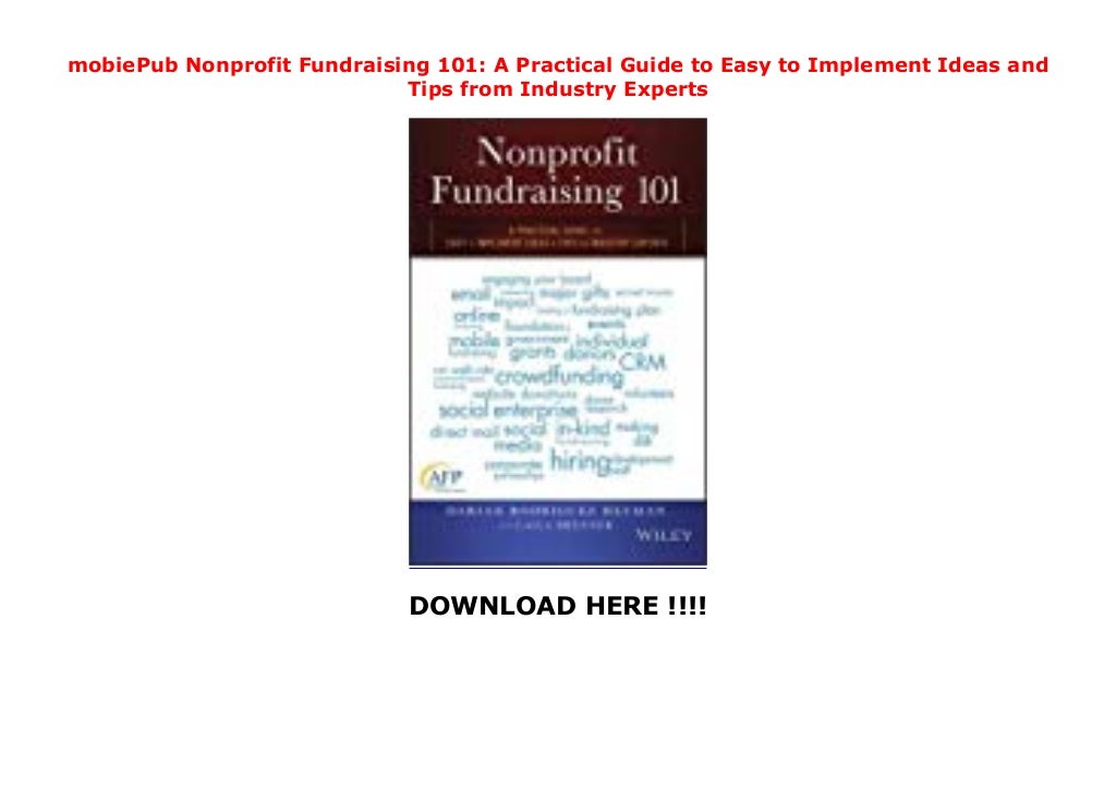 MobiePub Nonprofit Fundraising 101 A Practical Guide To Easy To 