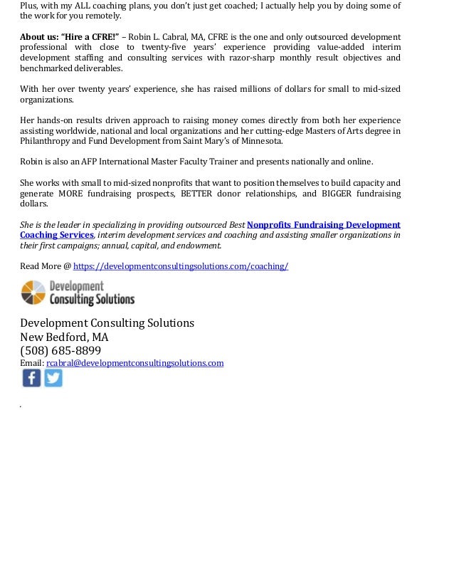 Nonprofit Fundraising Consulting Services