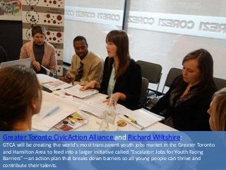 Greater Toronto CivicAction Alliance and Richard Wiltshire:
GTCA will be creating the world's most transparent youth jobs ...