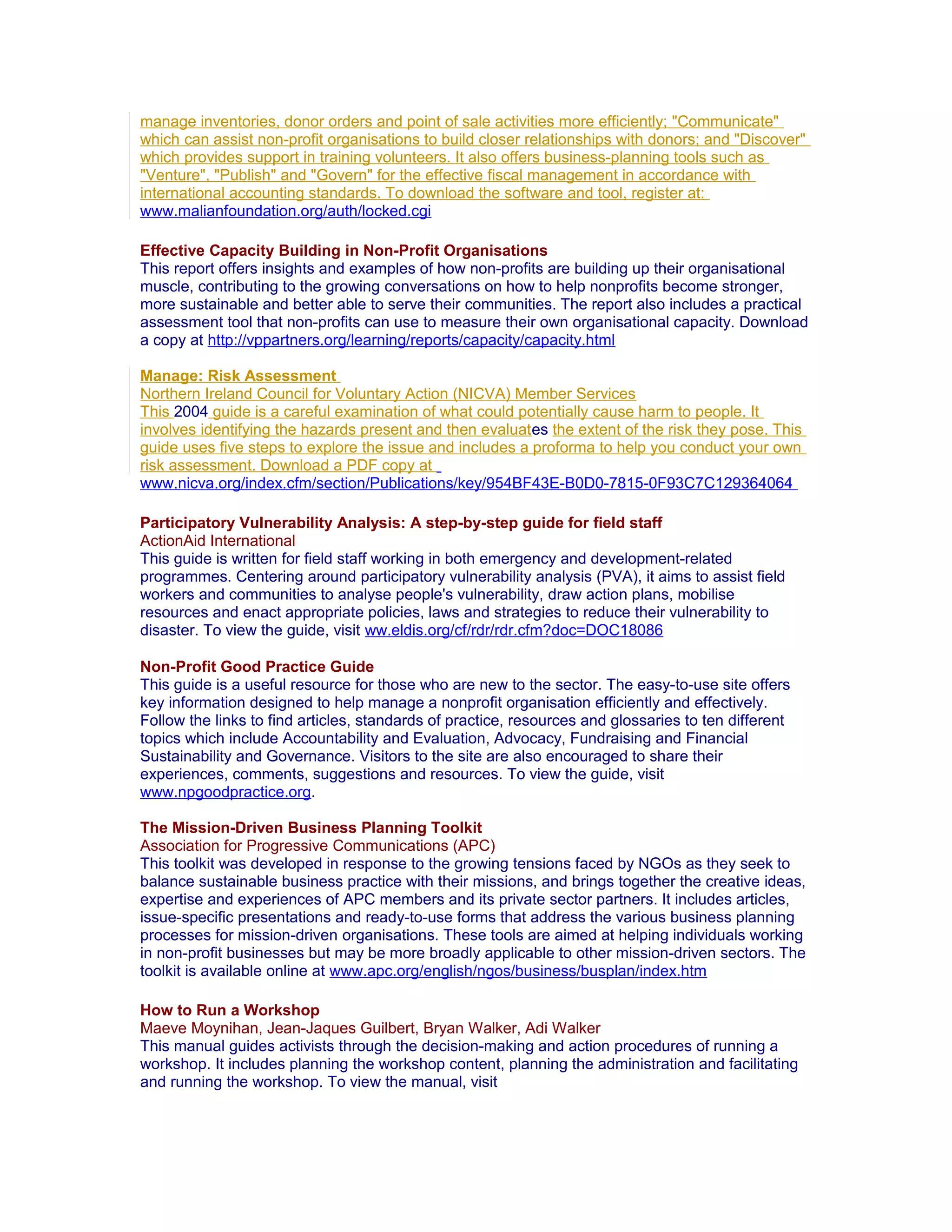 Curated visual reference: Gallery Detail: Non Profit Organisation