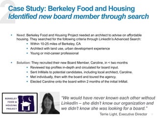 Recruitment
Board Members, Employees, and Volunteers
301
Recruitment
Find
candidates and
reach out!
Post to let
candidates
find your job.
 