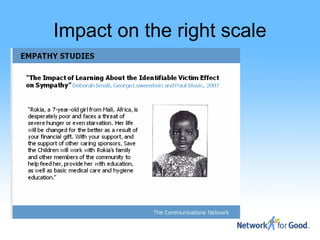 Impact on the right scale
 