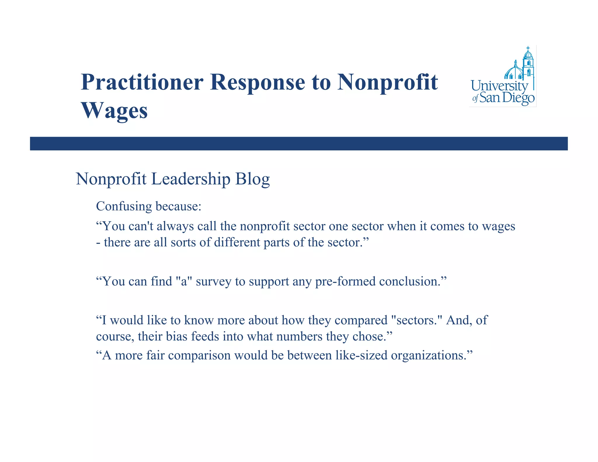 Nonprofit Wage Comparison Studies
