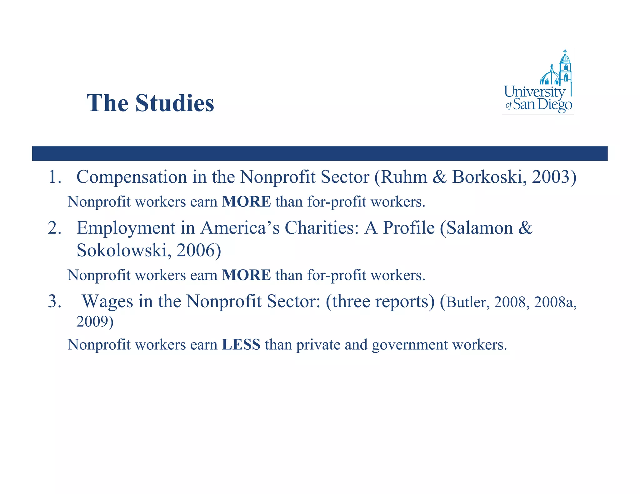 Nonprofit Wage Comparison Studies
