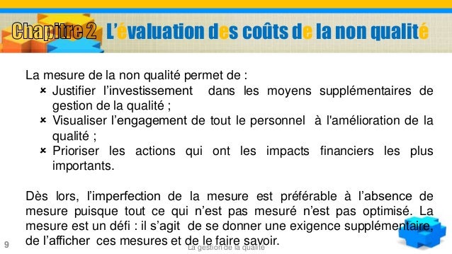 La Non Qualité