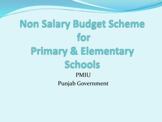 PMIU
Punjab Government
 
