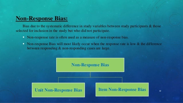 What is non-response bias?
