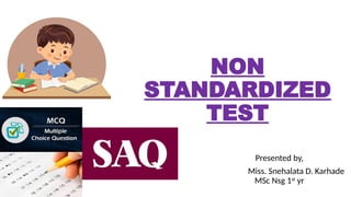 non standardized test newppt of tests units | PPTX
