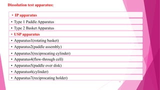 • IP apparatus
• Type 1 Paddle Apparatus
• Type 2 Basket Apparatus
• USP apparatus
• Apparatus1(rotating basket)
• Apparatus2(paddle assembly)
• Apparatus3(reciprocating cylinder)
• Apparatus4(flow-through cell)
• Apparatus5(paddle over disk)
• Apparatus6(cylinder)
• Apparatus7(reciprocating holder)
Dissolution test apparatus:
19
 