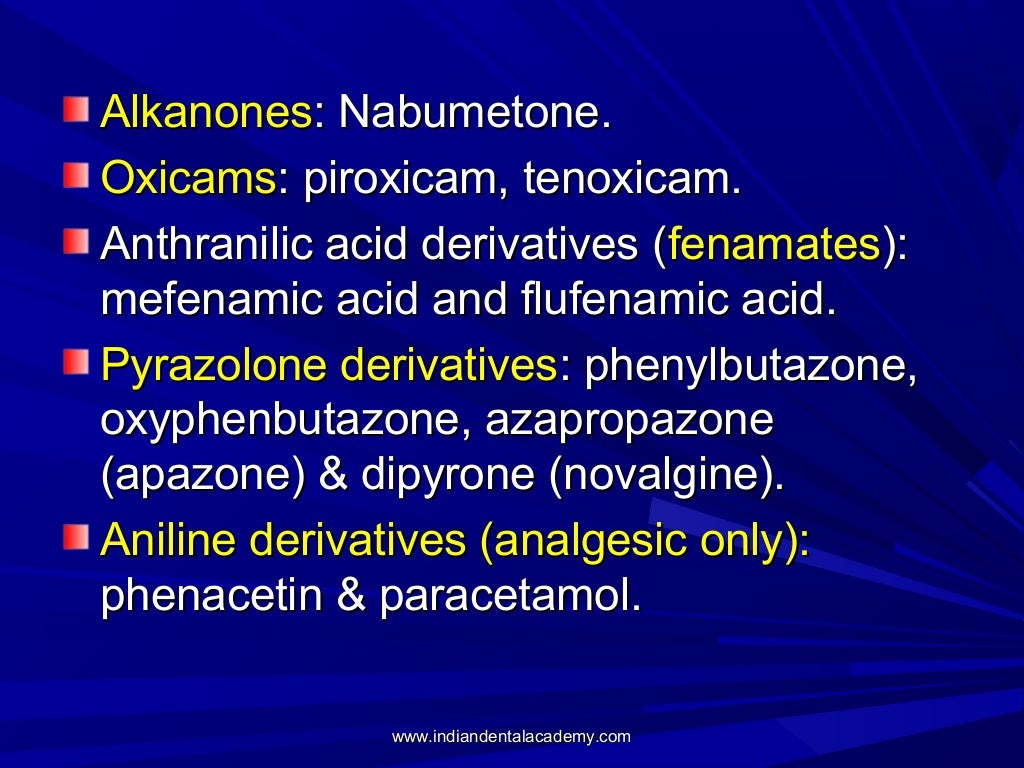 Nonsteroidal anti inflammatory drugs (nsai ds) /certified fixed ortho…