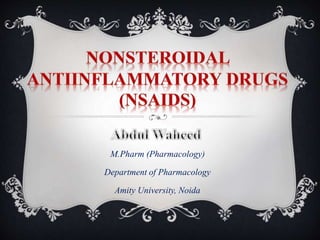 M.Pharm (Pharmacology)
Department of Pharmacology
Amity University, Noida
 