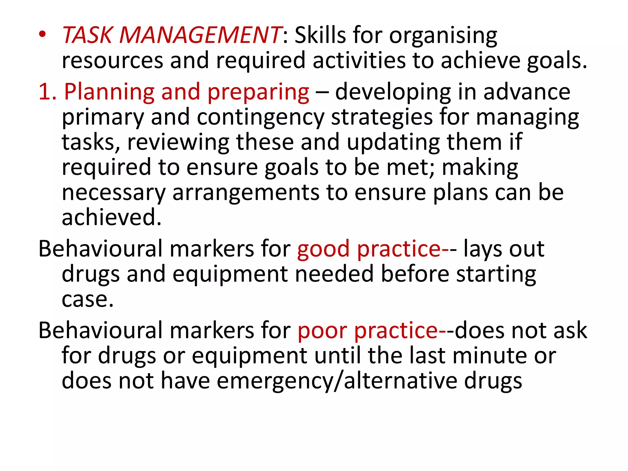Non technical skills of anesthesia | PPTX