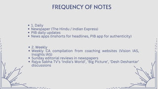 how to make notes for current affairs and its importance | PDF