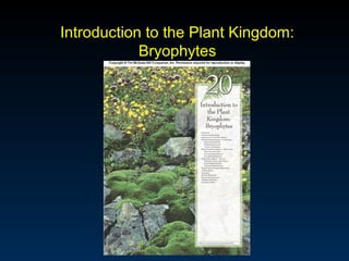 Introduction to the Plant Kingdom: 
Bryophytes 
 