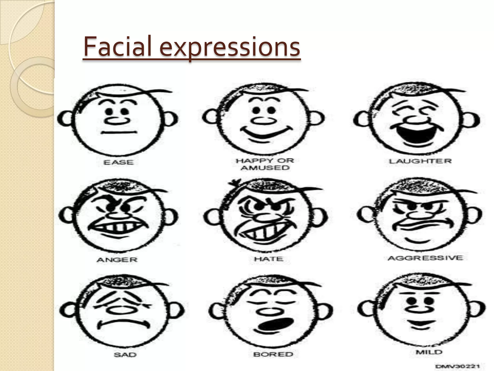 Facial expressions
 