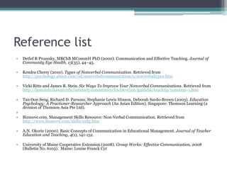 NonverbalCareful usage of paralanguageThought through what underlying message that your sentence might have.When angry use a soft/ low voice instead of loud and angry tone.
