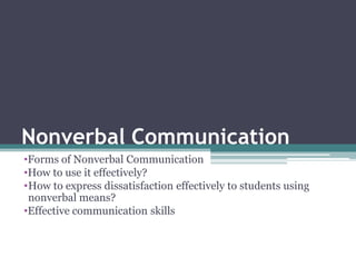 Nonverbal Communication ,[object Object]