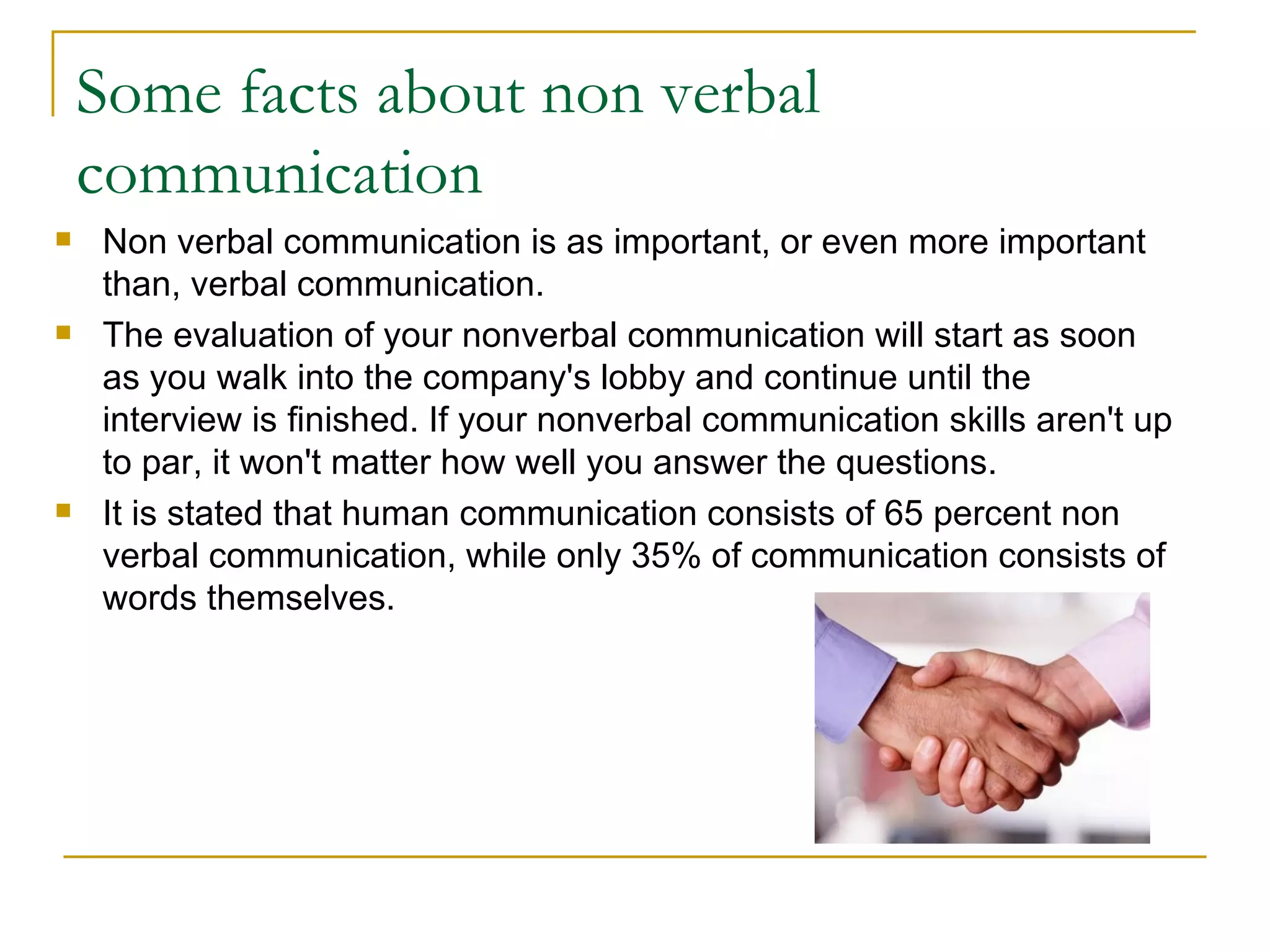 Non verbal communication during job interview, Estonia | PPT | Resume ...