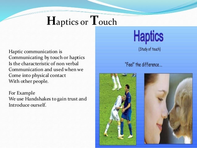 haptics nonverbal communication