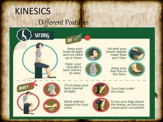 KINESICS 
Different Postures 
 