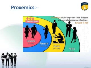 Proxemics:-
 