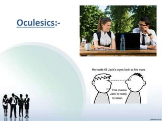 Oculesics:-
 