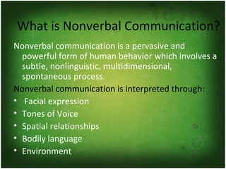 Non verbal communication | PPT