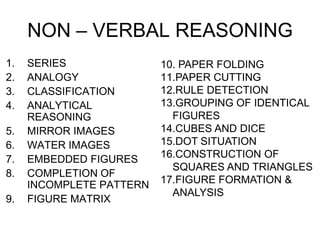 Incomplete Reasoning Non –verbal reasoning1 | PPTX