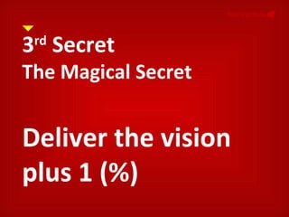 NonVerbals     3 rd  Secret The Magical Secret Deliver the vision plus 1 (%) 