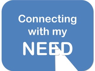 Connecting
with my

NEED

 