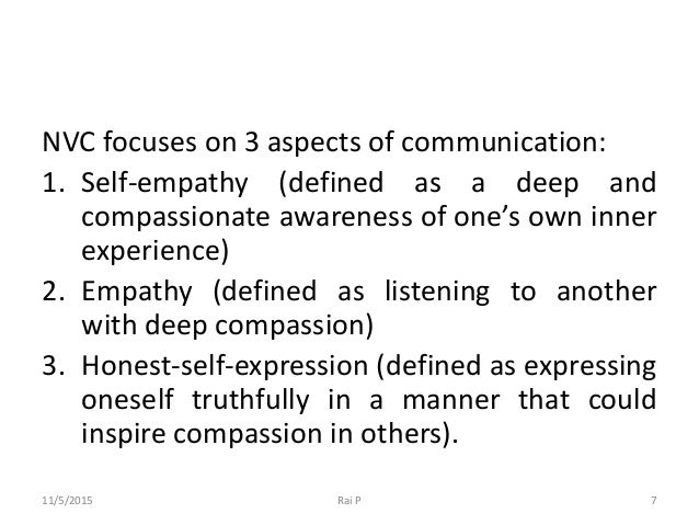 Non Violent Communication