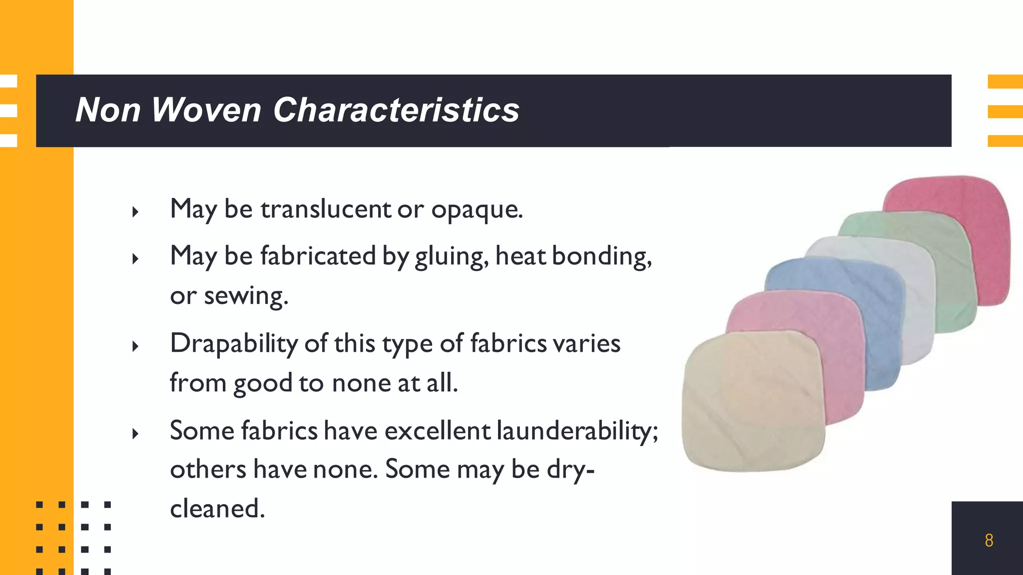Non woven fabrics - Non woven technology