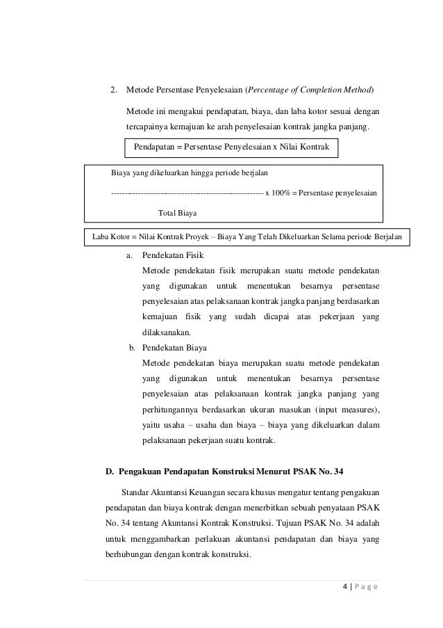 Pengakuan Pendapatan Perusahaan Jasa Konstruksi
