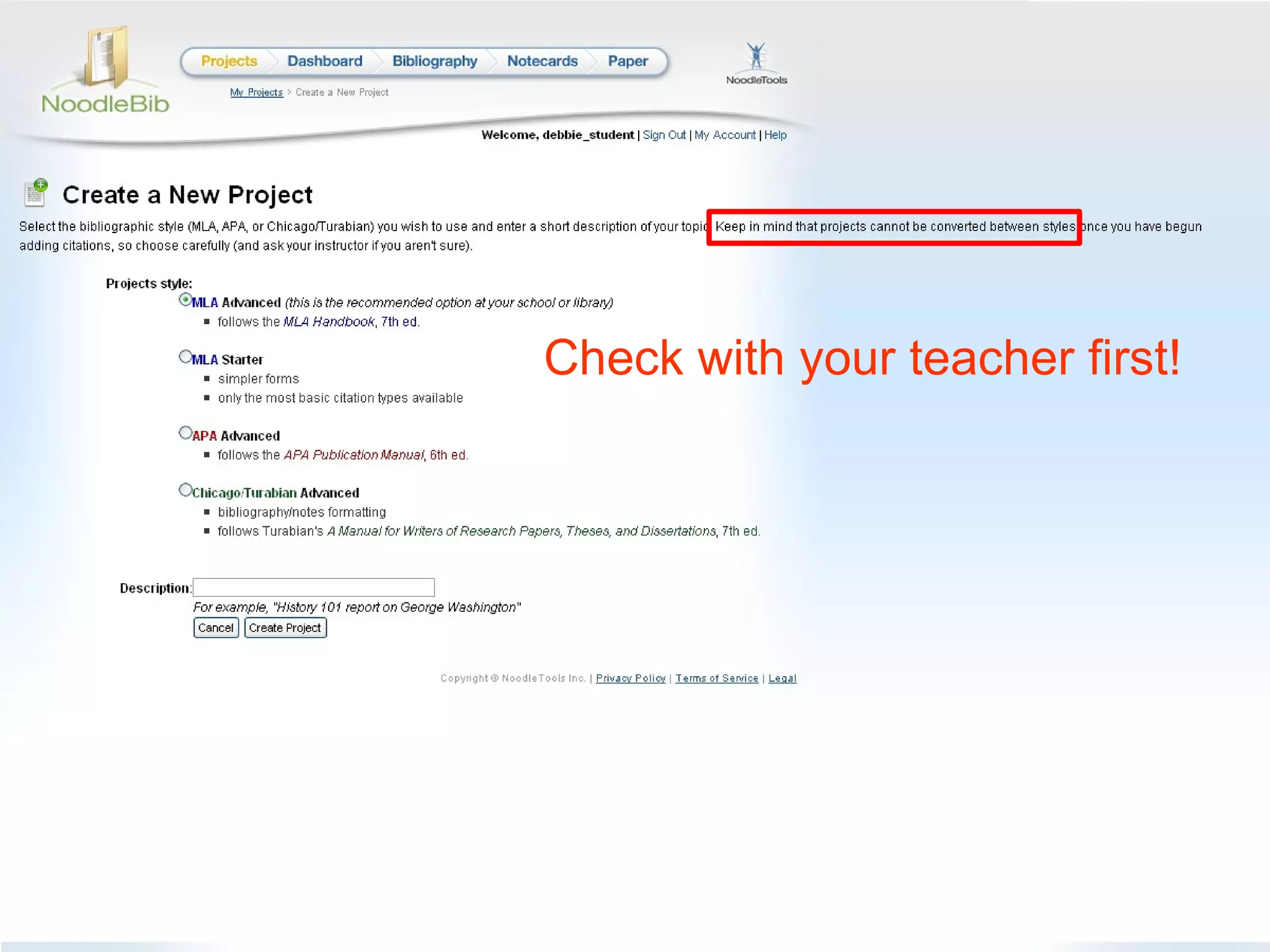 Check with your teacher first! 